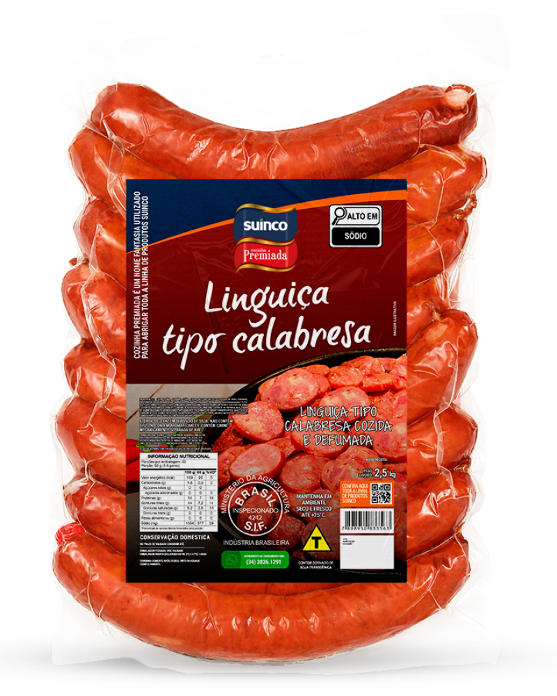 LINGUIÇA TIPO CALABRESA 2,5KG