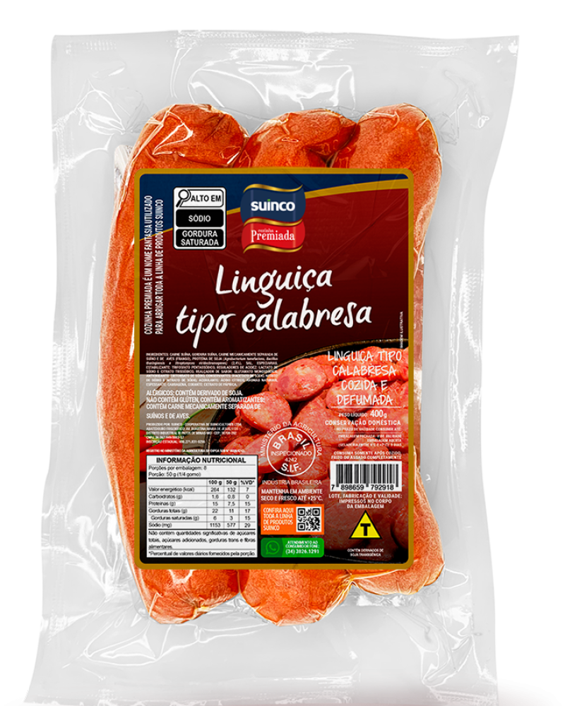 LINGUIÇA TIPO CALABRESA 3 GOMOS