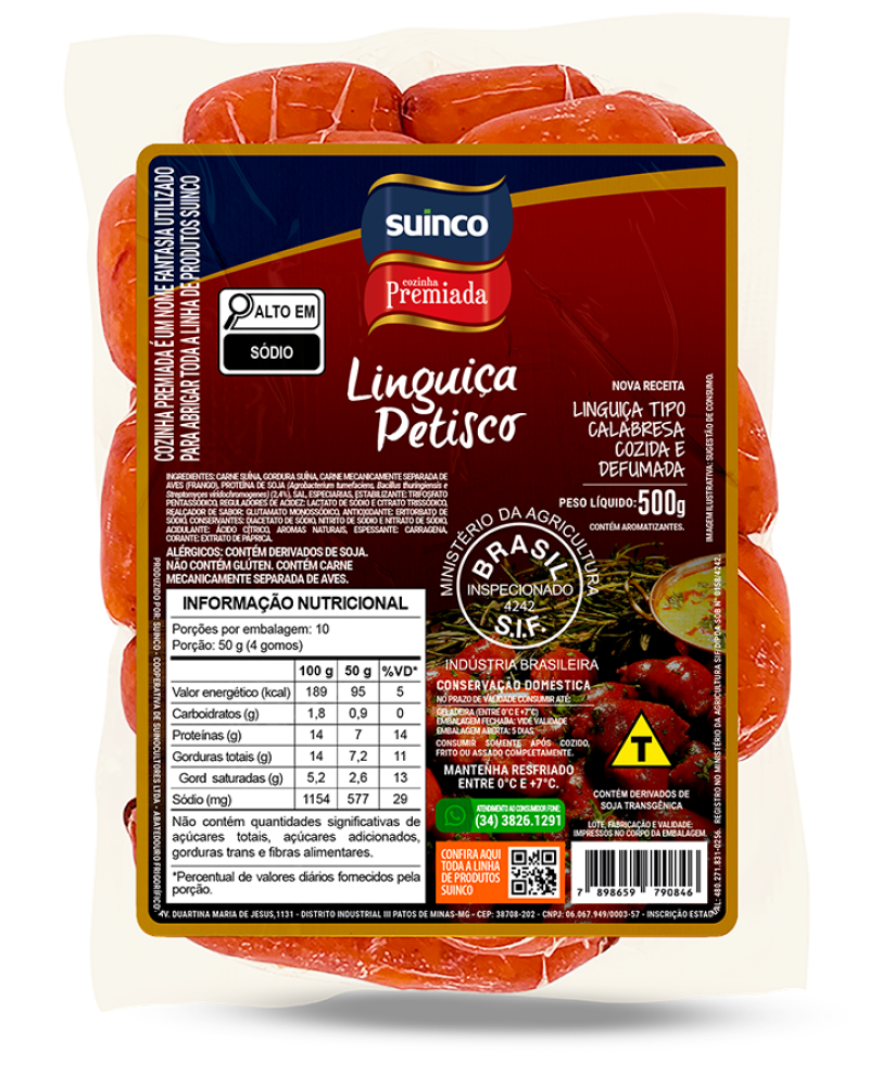 LINGUIÇA TIPO CALABRESA PETISCO