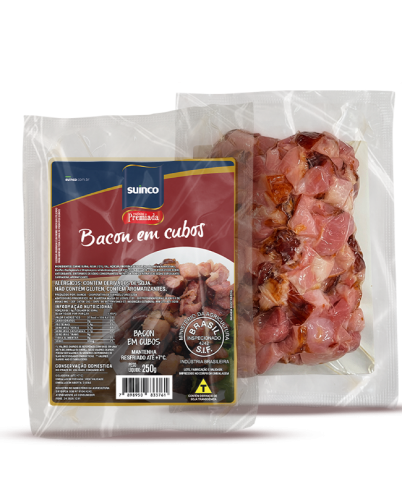 Bacon Paleta em Cubos 250g