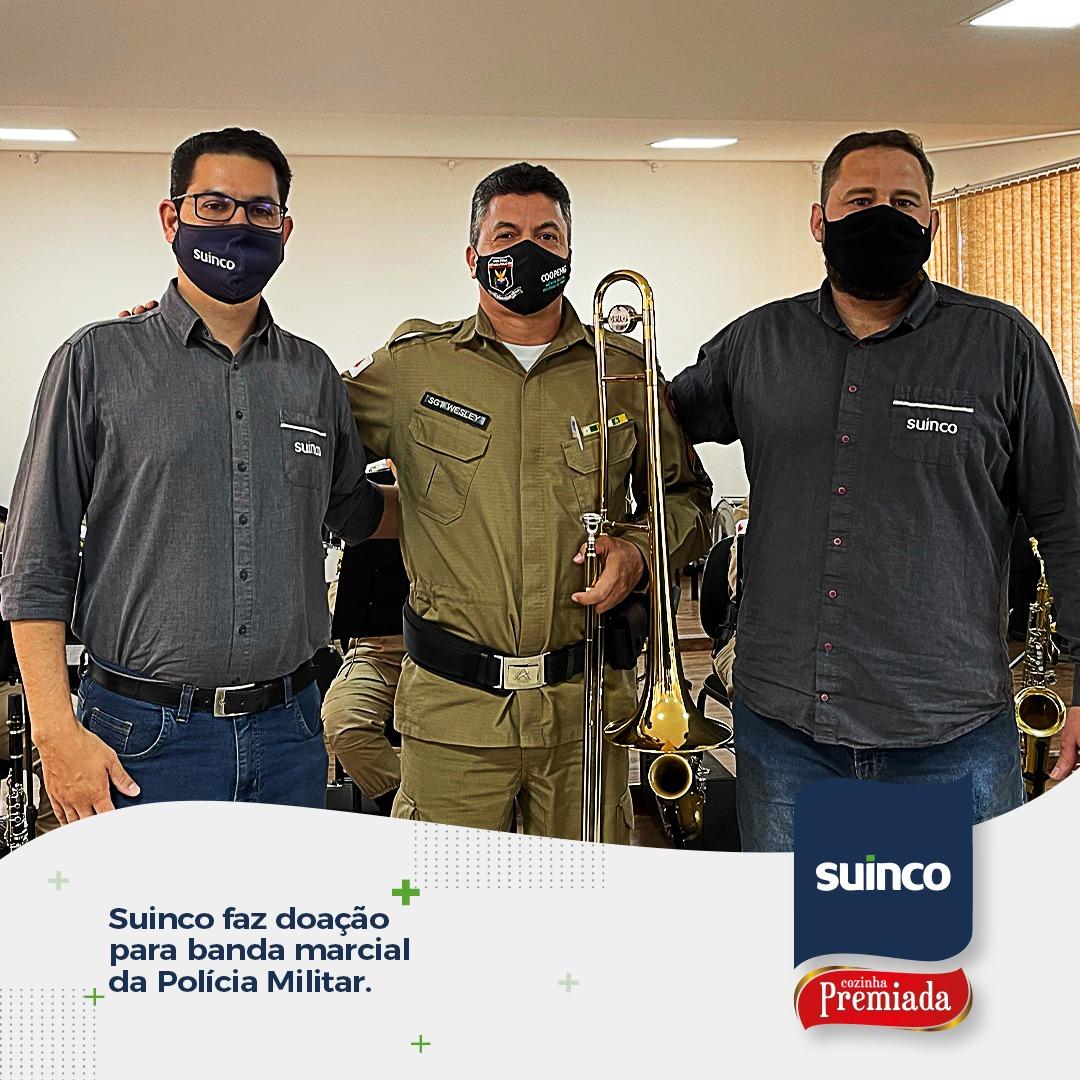 Suinco faz doação para banda marcial da Polícia Militar