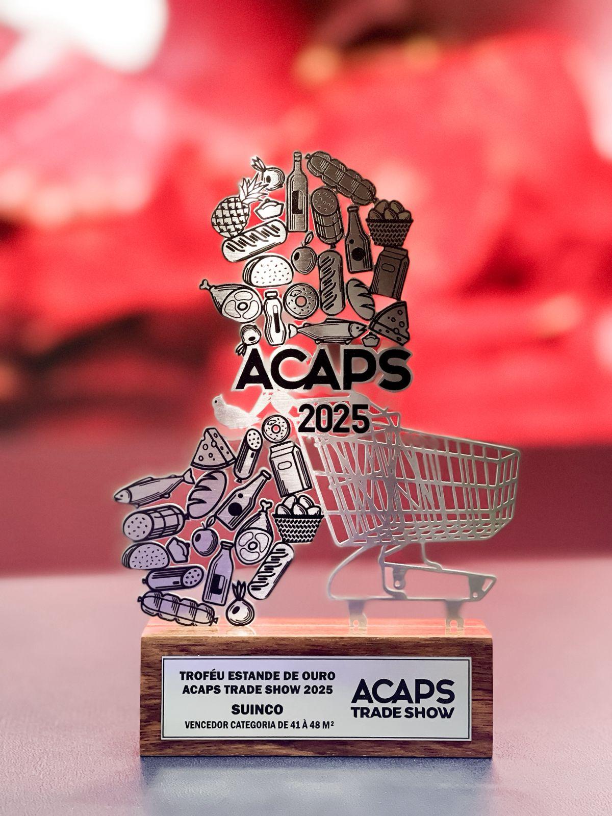 Suinco é reconhecida com o Troféu Estande de Ouro na ACAPS Trade Show 2025